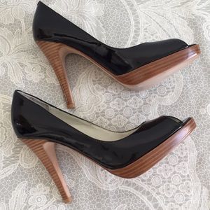 Steve Madden peep toe patent leather heels